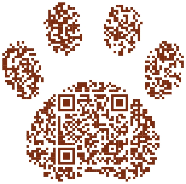 Красивый QR-код в стиле «Ветклиника»: лапа — для ветеринаров, груминга и зоомагазинов